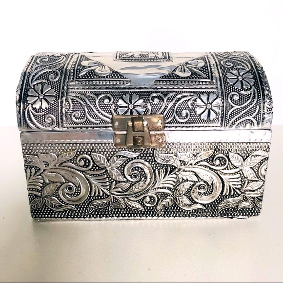Hand Crafted Other - REDUCED‼️Vintage Silver Metal Handmade Forged Chest
